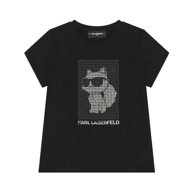 Tricou de copii Karl Lagerfeld pentru fata cu pisica